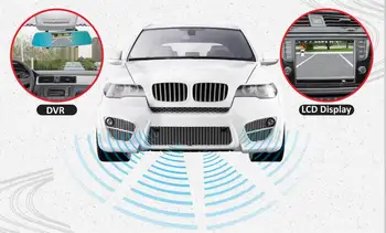 Автомобильная система помощи при ослеплении с 4 фронтальными цифровыми радарами и 1 камерой слепой зоны с широким обзором HD для обеспечения безопасности монитора/DVD-сигнализации