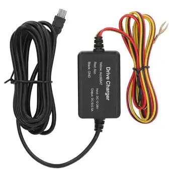 Автомобильный Видеорегистратор Hardwire Kit Резиновый Металлический для Зеркальной Камеры GPS Навигатор Радар-Детектор 12-30 В 10 Вт USB Hard Wire Kit