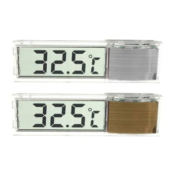 Аквариумный цифровой термометр с самоклеящимся прозрачным ЖК-дисплеем Без запутанных проводов