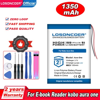 Аккумулятор LOSONCOER 1350mAh Для устройства чтения электронных книг Kobo Aura One Battery Kobo Forma E-ink