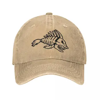 Бейсболка с рыбьим скелетом, ковбойская шляпа с козырьком, ковбойские шляпы в стиле бибоп, мужские и женские шляпы