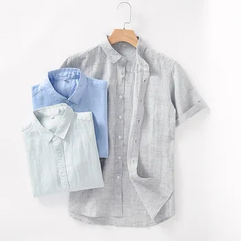 Белье 2023 новые мужские рубашки с коротким рукавом в Японском стили продается свежий цвет многоцветный тонкий дышащий белье топы для мужчин