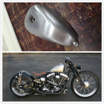 Бензобак для мотоцикла объемом 9,6 л, ручной модифицированный бензиновый ретро-бак для заправки маслом с крышкой, аксессуары для мотоциклов для Harley