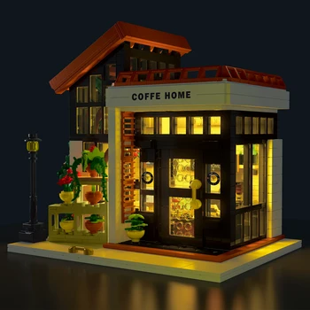 В НАЛИЧИИ 031062 1512шт Sunshine Coffee House Street View MOC Модульная Сборка Строительных Блоков Brick Education Toy Подарки