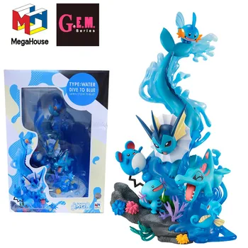 В наличии 100% Оригинальный MegaHouse Mizu Type Dive To Blue G.E.M. EX Карманные Монстры 22 см Коллекционная Фигурка Аниме Модель Игрушки