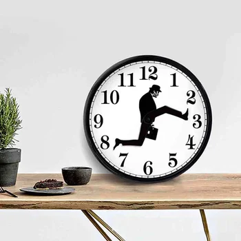 Вдохновленное Британской комедией Министерство Глупой Прогулки Настенные часы Comedian Home Decor Новинка Настенные часы Забавная Ходьба Бесшумные Немой Часы