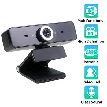 Веб-камера GL68 HD, запись видеочата, USB-камера, веб-камера с HD микрофоном для компьютера, онлайн-учеба, веб-камера для видеоконференций