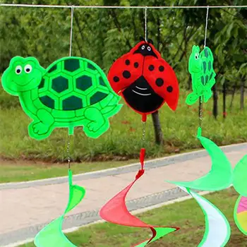 Ветряк с животными, детские подвесные разноцветные спиральные ветряки, креативные детские поделки своими руками для декора сада, аксессуары для домашней вечеринки