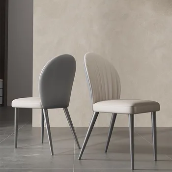Вечерние Свадебные Обеденные стулья Для гостиной Современный дизайн Вечернее чтение Одноместный Кожаный шезлонг Nordic Sillas Furniture