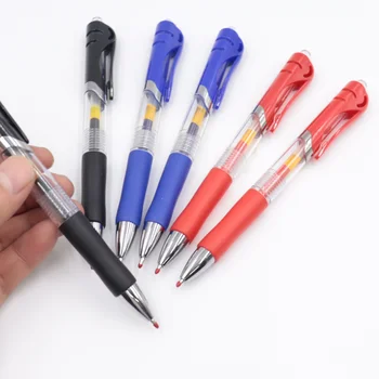 Выдвижной набор для заправки гелевых ручек 0,5 мм Черный / красный / синий Удобная ручка для шариковой ручки, сменный наконечник Rob Bullet