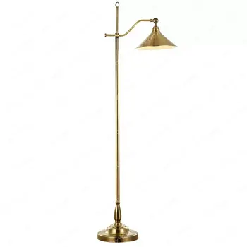 Высококачественная роскошная медная лампа, торшер в американском стиле ретро, регулируемый креативный торшер для гостиной, спальни / 110-220 В