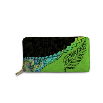 Гавайский полинезийский дизайн в виде листьев, Женский кошелек из искусственной кожи, сумка для денег, сумка для монет, Переносная Женская сумка для кредитных карт, Bosla Hot