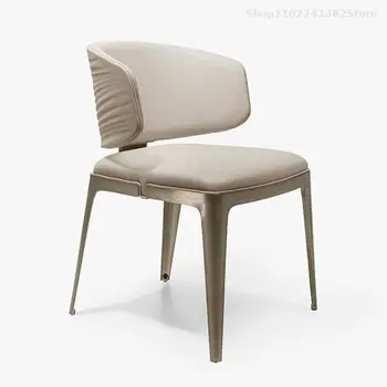 Гостиная, стулья для гостиной, Обеденный Кожаный дизайнерский стул для макияжа, бар, спальня, минималистичная мебель Cadeira в скандинавском стиле WSW40XP