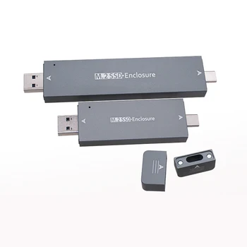 Двухпротоколный SSD-накопитель Внешний USB3.1 Type-A Type-C M2 SATA NVME корпус NGFF M.2 к USB 3.1 SSD-адаптер Переходная коробка RTL9210B