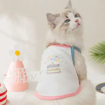 Декоративная изысканная домашняя собака, костюм для кошек на день рождения, одежда и шляпа, аксессуары для домашних животных