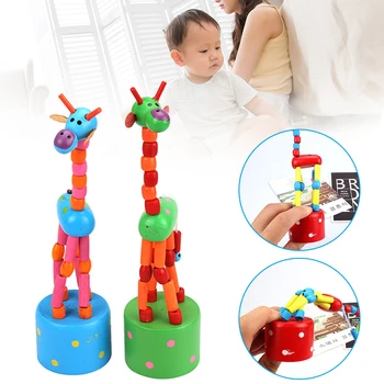 Детская красочная игрушка-жираф, пресс-база, танцевальные качели, тело Жирафа, Деревянные настольные игрушки, детская игрушка-жираф, красочные поделки для детей