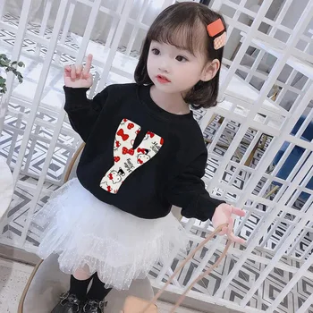 Детские толстовки Hello Kitty, Комбинированный пуловер с буквенным названием Sanrio, Повседневная одежда, мультфильмы Каваи для девочек и мальчиков, детская спортивная одежда