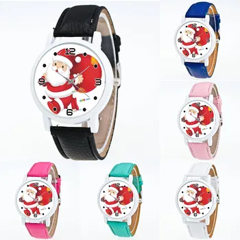 Детские черные кварцевые часы с кожаным ремешком, круглая дата, неделя, наручные часы с дисплеем, циферблат, спортивные часы с силиконовым ремешком, рождественские подарки