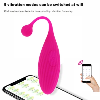 Дистанционное приложение Женский вибратор для женщин, стимулятор клитора, беспроводной фаллоимитатор, секс-игрушки Love Egg для взрослых, точка G