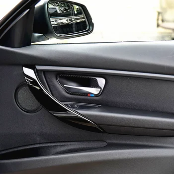 Для BMW 3 серии F30 F31 F34 F35 M Sport 2012-2018 Новый продукт Украшение внутренней дверной ручки из углеродного волокна Автомобильные аксессуары