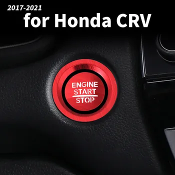 Для Honda CRV cr-v 2017 2018 2019 2020 2021 Кнопка Запуска Двигателя Автомобиля Кнопка Остановки Крышка Кольцо Украшение Из Алюминиевого Сплава Автоматическая Модификация