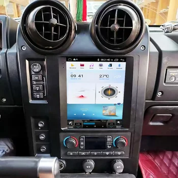 Для Hummer H2 2004-2009 Tesla Style Android 12, 8G + 256 ГБ Автомобильный GPS навигатор Головное устройство Мультимедийный плеер автомагнитола