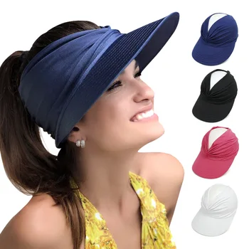 Женский хлопчатобумажный головной платок, шляпа с козырьком и широкими полями, солнцезащитная шляпа, Летние Пляжные солнцезащитные шляпы с защитой от ультрафиолета, Женская повседневная кепка