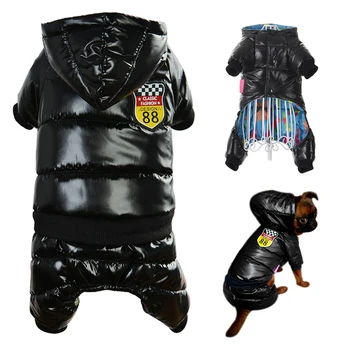Зимняя теплая одежда для маленьких собак, непромокаемая куртка для щенков, комбинезоны для собак с капюшоном, одежда для чихуахуа, французского бульдога.