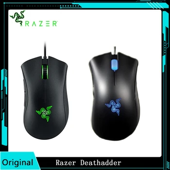 Игровая мышь Razer DeathAdder Оптический сенсор с разрешением 6400 точек на дюйм 5 программируемых кнопок Механические переключатели Резиновые боковые ручки