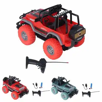 Игрушечный внедорожник с дистанционным управлением, перезаряжаемый автомобиль в масштабе 1: 18, автомобильная игрушка со светом для детей