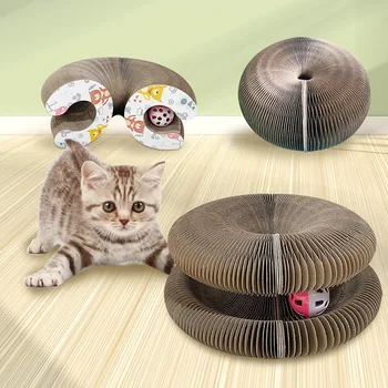 Игрушки для кошек, Волшебный орган, Магнитная доска для кошачьих царапин с колокольчиком, Интерактивная игрушка для кошек, Измельчающие когти, Аксессуары для кошек