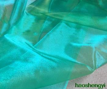 Импортная высококачественная перспективная глазурованная пряжа firefly green с текстурой полупрозрачной сетчатой ткани для одежды