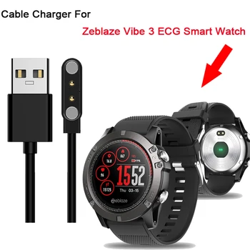 Кабель для смарт-браслета Zeblaze VIBE 3 ECG, фитнес-часов, Магнитного 2pin зарядного кабеля, зарядного кабеля, магнитного USB-зарядного устройства