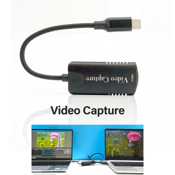 Карта видеозаписи, замечательный 4K HDMI-1080P USB C для игр, потоковый видеомагнитофон для Windows, Mac OS, системный адаптер USB C.