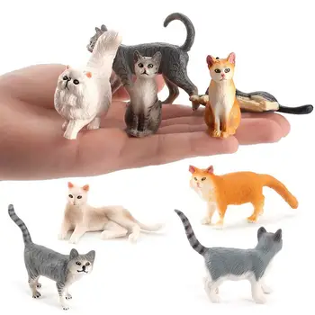 Качественная модель Животного Экологичная модель Кошки Реалистичной формы, Легко Хранящиеся Фигурки животных