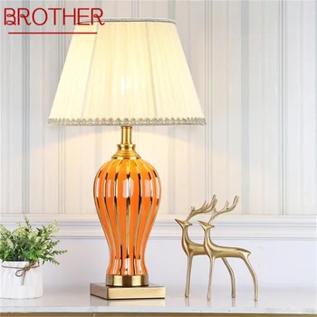 Керамическая настольная лампа BROTHER с диммером, современная роскошная настольная лампа для домашней гостиной