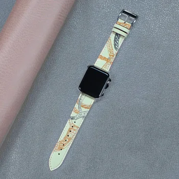 Кожаный ремешок для Apple watch band 44мм 40мм 38мм 42мм 45мм 41мм iWatch Single tour браслет Apple watch series 7 6 5 ремешок для часов