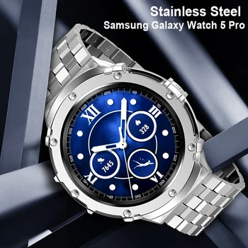 Корпус из нержавеющей Стали + ремешок Для Samsung Galaxy Watch 5 Pro 45 мм (не часы) металлический Бампер-Браслет galaxy watch5 pro 45 Band