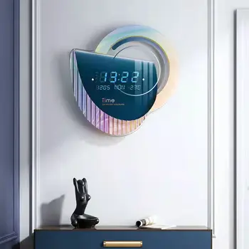 Креативные Умные электронные часы Домашняя мода Часы для гостиной Легкие Роскошные Настенные часы с современным минималистичным декором