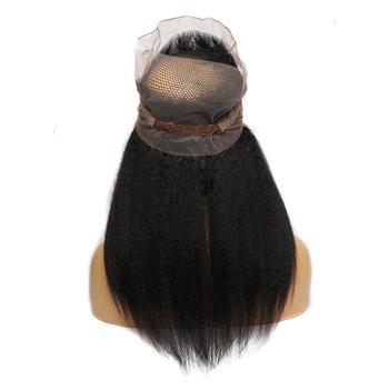 Кудрявые прямые человеческие волосы 360 Кружевная фронтальная застежка VIPBeauty Италия человеческие волосы Яки 360 кружевная фронтальная застежка для женщин