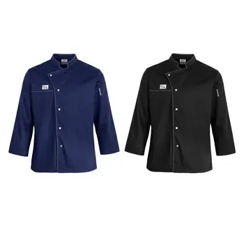 Куртка шеф-повара Nisex, рубашка шеф-повара с длинными рукавами, кухонная униформа для общественного питания
