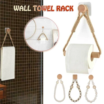 Кухонный аксессуар для рулонной бумаги в винтажном стиле, 4 стиля, Подвесная веревка, настенный держатель для туалетной бумаги, подставки для декора ванной комнаты