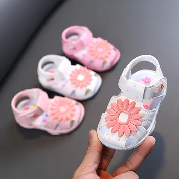 Летняя обувь принцессы для девочек 1-3 лет, Сандалии для девочек, детская обувь для малышей с мягкой подошвой, детская нескользящая обувь под названием Called