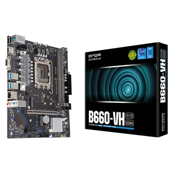 Материнская плата ONDA B660-VH LGA 1700 Поддерживает 12-й процессор Памяти DDR4 64G PCI-E 4.0 M.2 VGA + HDM USB3.0 M-ATX B660