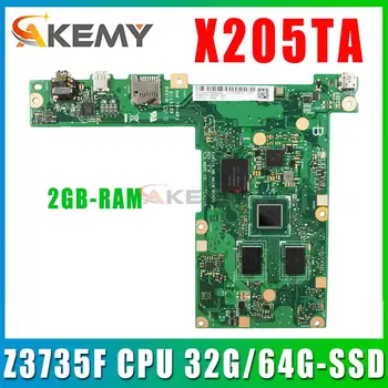Материнская плата X205TA Для ASUS EeeBook X205 X205T X205TAW Материнская плата ноутбука Z3735F 2 ГБ Оперативной памяти 32G /64G-SSD Материнская плата Ноутбука