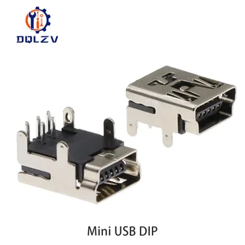 Мини-USB Тип B 5-контактный разъем-розетка Прямоугольный DIP-разъем Dip