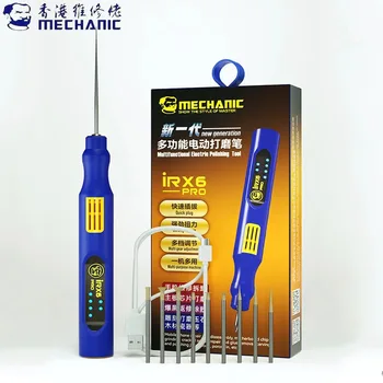 Мини-электрическая шлифовальная машина Mechanic IRX6 Pro, Полировальная ручка для микросхем мобильного телефона, резьба, вращающаяся ручка, дрель, Гравировальный шлифовальный инструмент