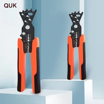 Многофункциональные плоскогубцы QUK 5 В 1, ножницы для зачистки проводов, складные обжимные плоскогубцы, профессиональные ручные инструменты для ремонта электриков