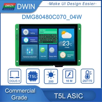 Модуль ЖК-дисплея DWIN 7,0 дюйма 800 * 480, сенсорный экран бытовой электроники коммерческого класса для Arduino