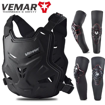 Мотоциклетная броневая куртка VEMAR, жилет, мотоциклетная бронежилетная куртка, твердая защитная мотоциклетная куртка, мужские наколенники, налокотники
